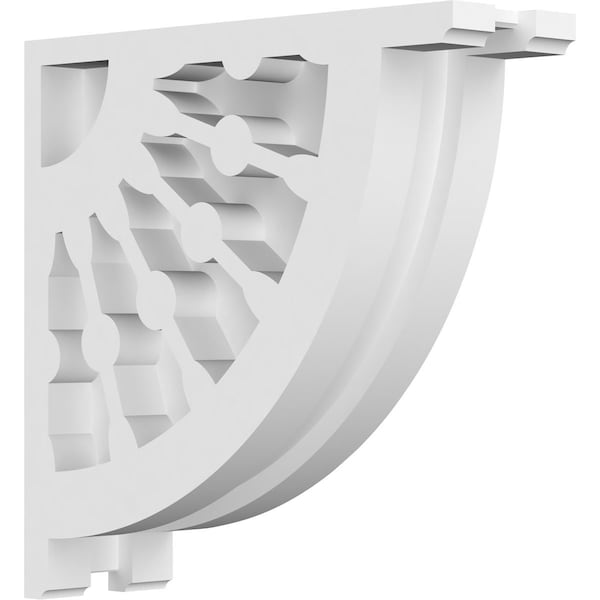 Ekena Millwork Classic Wagon Wheel Architectural Grade PVC Corbel, 1 7/8"W X 6"D X 6"H CORP01X06X06CW - main